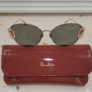 NWT Pomellato Rose Gold Sunglasses with Dark Lenses
